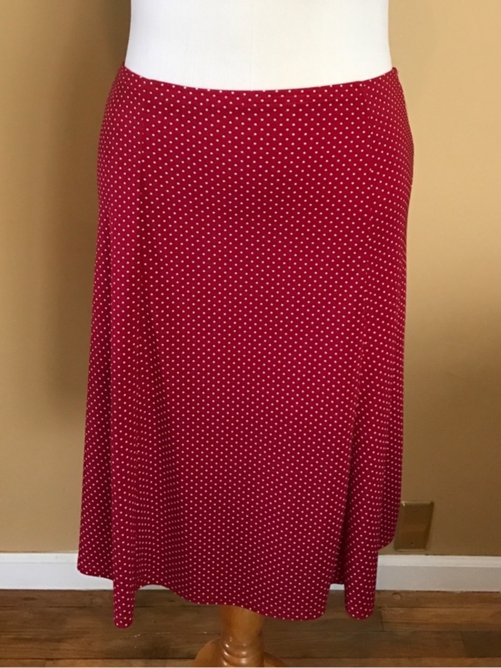 Red and White Polka Dot Skirt
